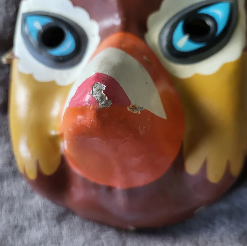 Vintage paper machet mask bird